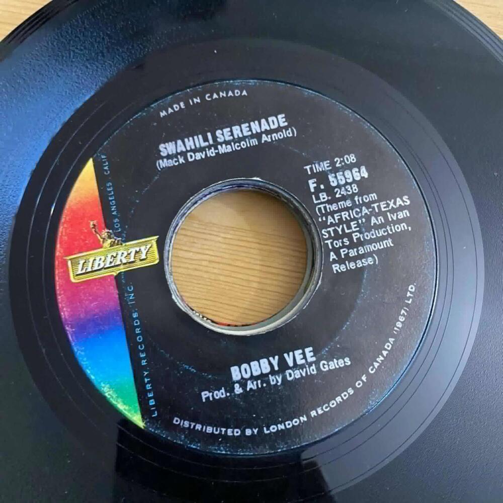 Bobby Vee - Swahili Serenade/Come Back When you Grow Up F. 55964 45rpm VG R37